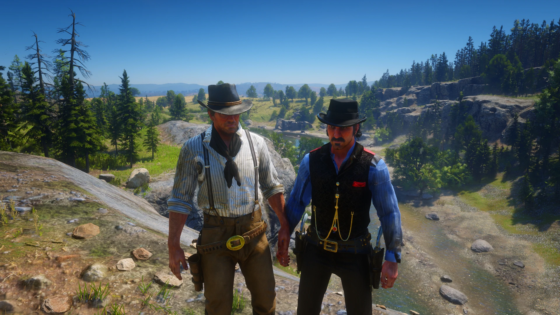 Arthur and Dutch swapped shirts.