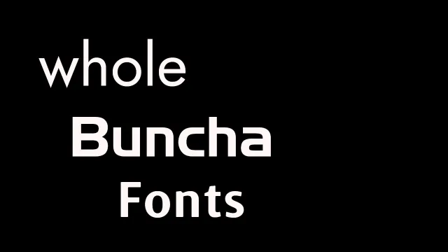 Buncha Fonts
