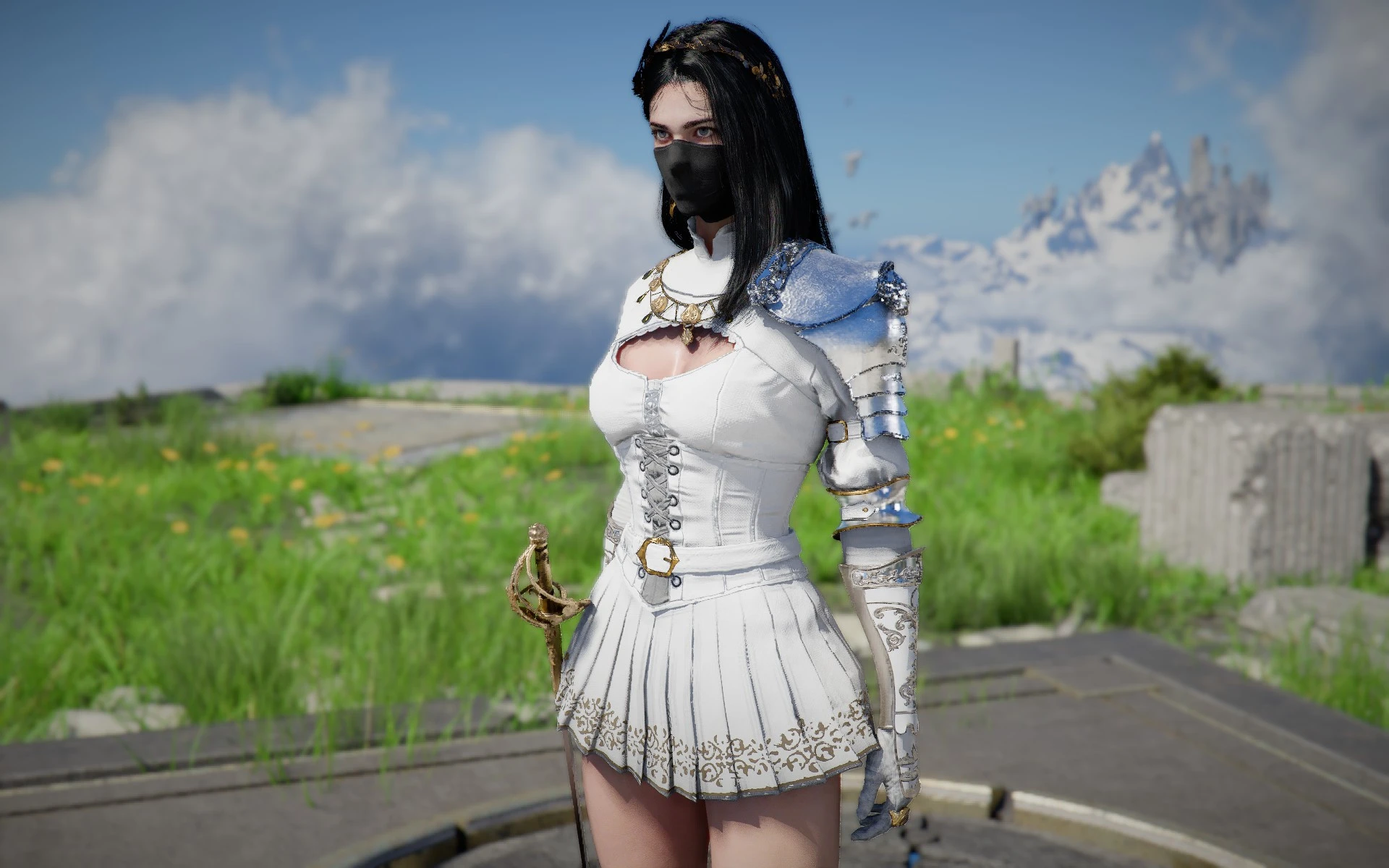 Elegant Carmine Armor - Clean Look