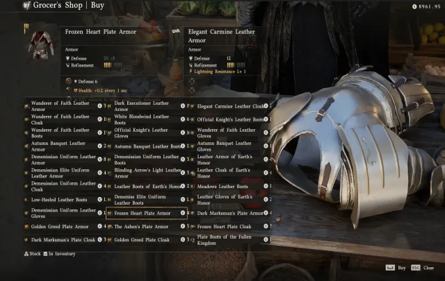 All Weapons and Armor at The Grocer