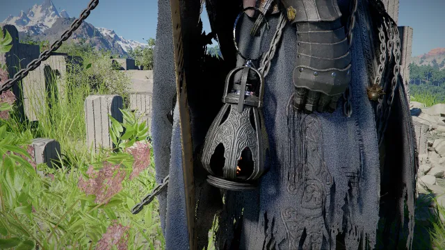 Black dark fog lantern