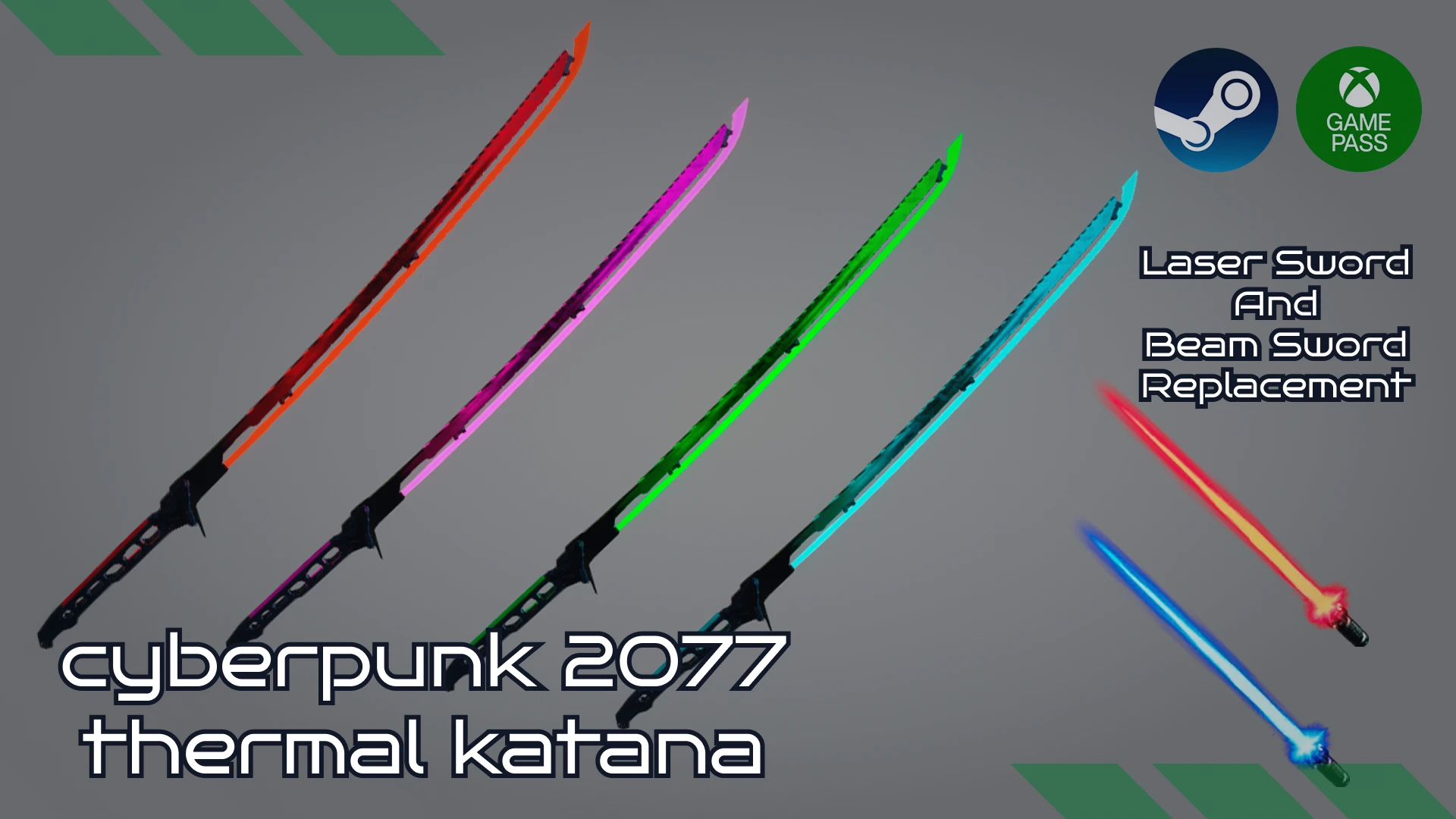 赛博朋克2077 热能武士刀(激光剑和光束剑替换)