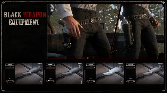 Standalone Weapon Equipment - Black Silver or Gold