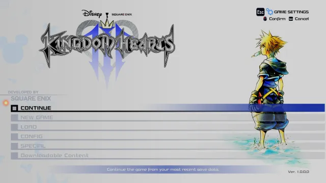 KH2风格标题画面按钮