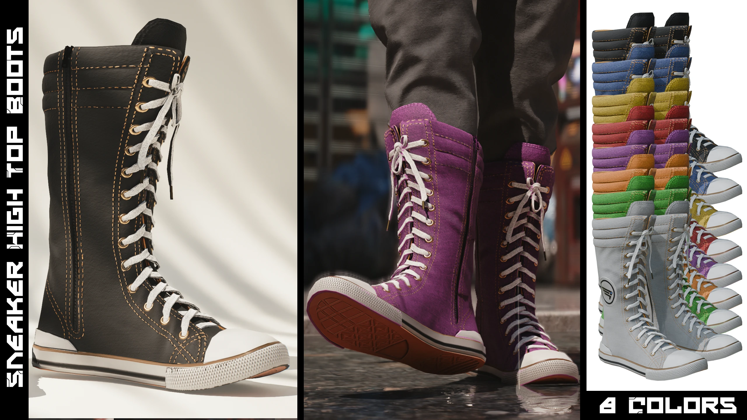 Sneaker High Top Boots - Both V - ArchiveXL