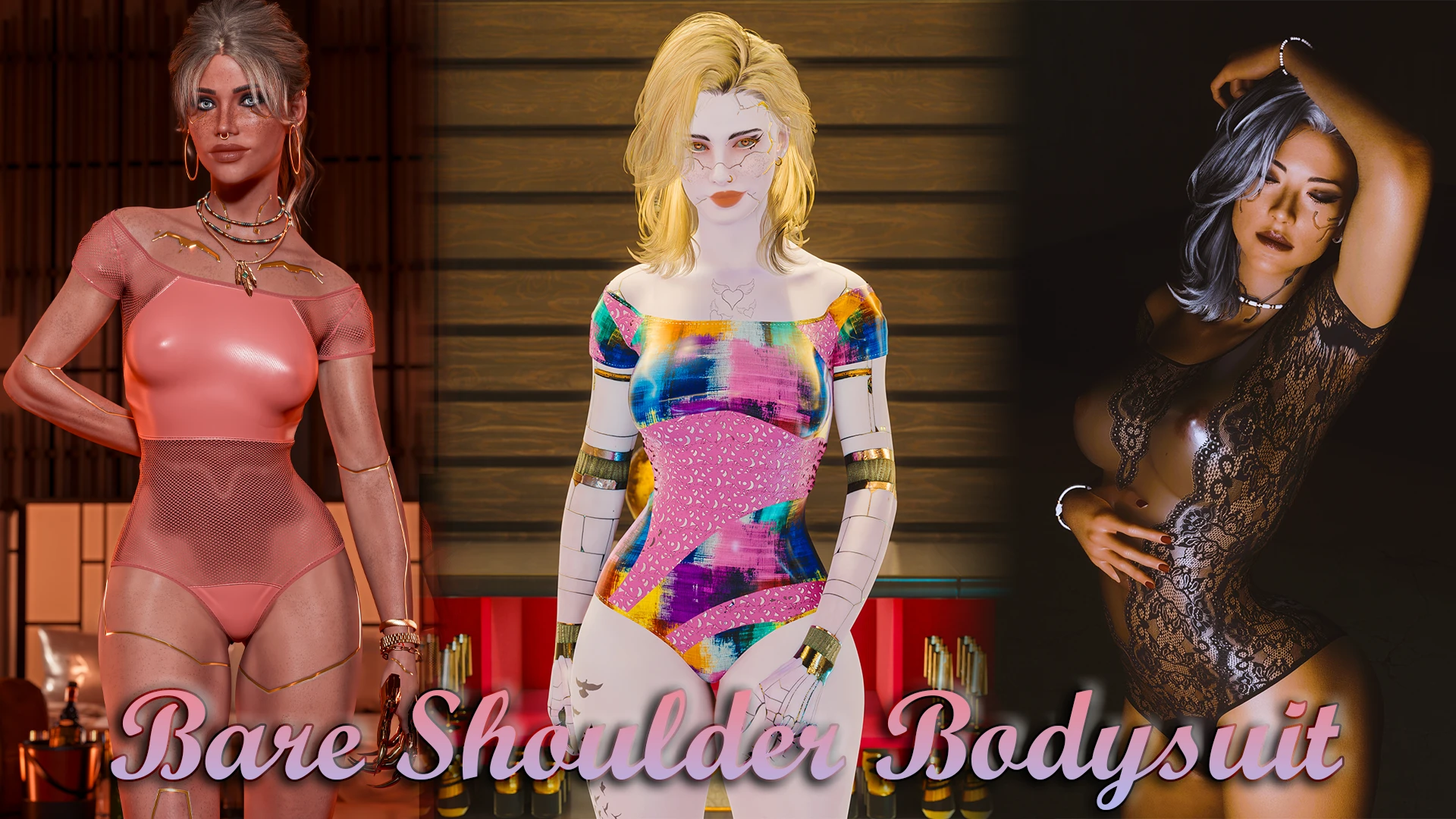 Bare Shoulder Bodysuit(ArchiveXL)