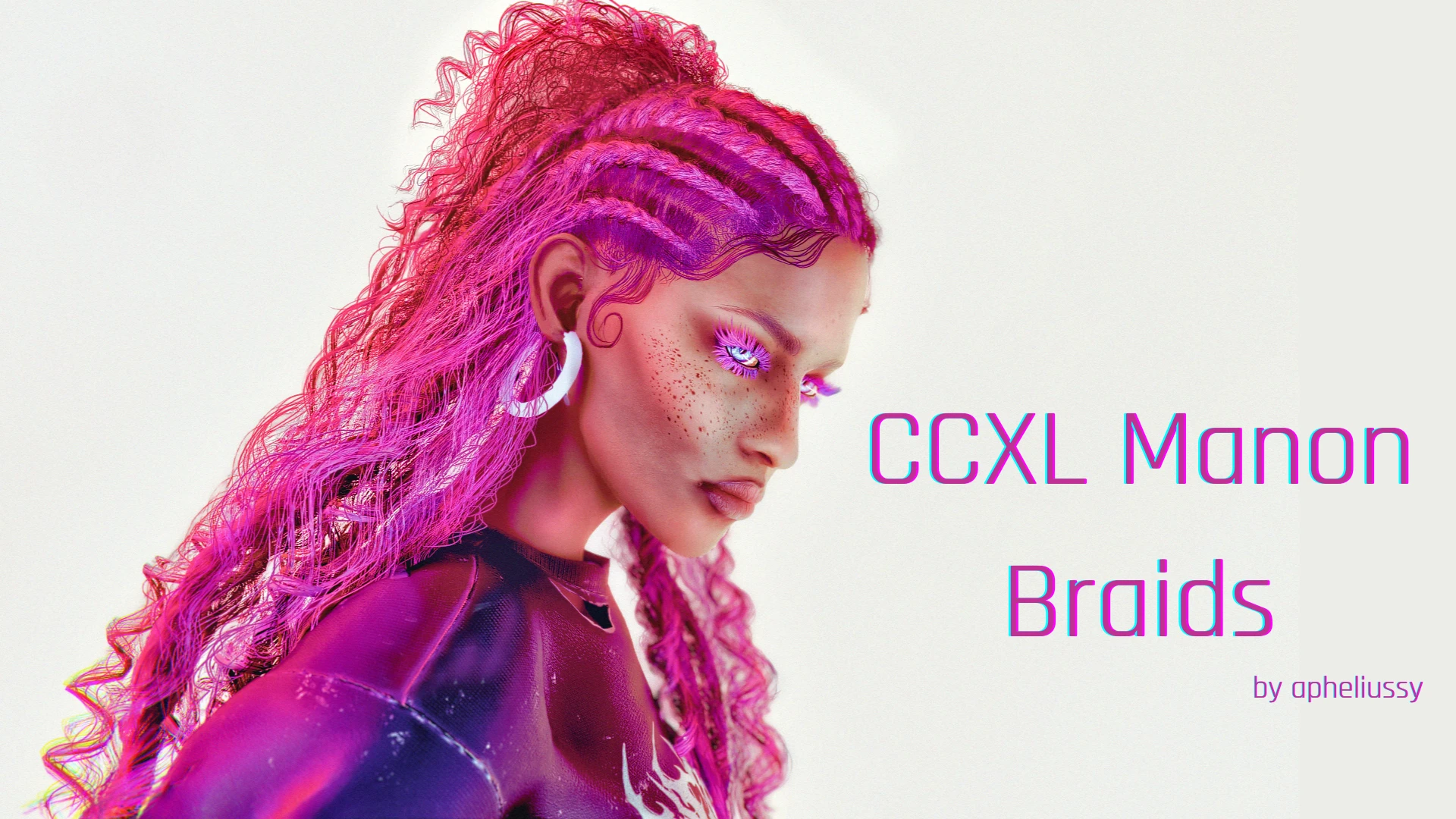 CCXL Manon 半扎发辫子发型 (双V)