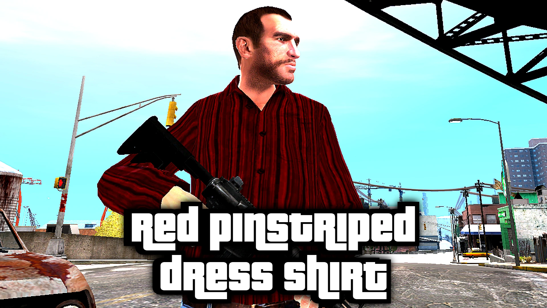 Red Pinstriped Dress Shirt
