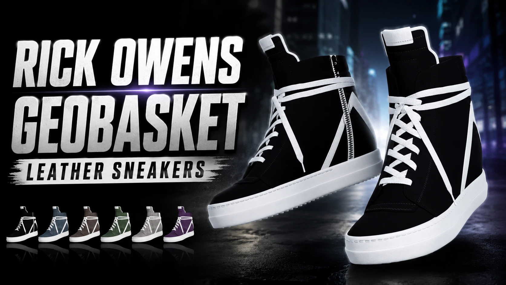 Rick Owens Geobasket High-Top Leather Sneakers - Both V's
