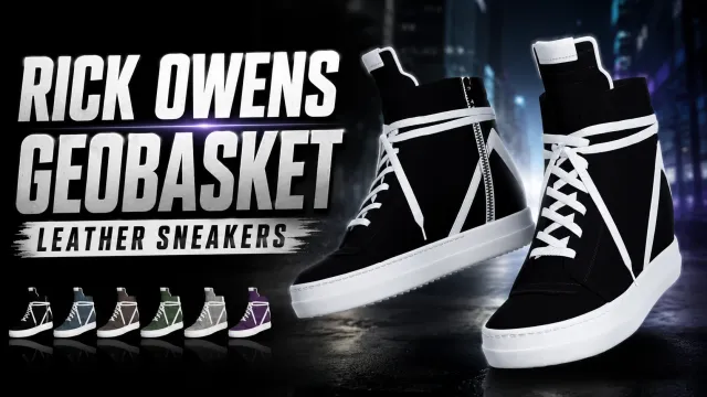 Rick Owens Geobasket High-Top Leather Sneakers - Both V's