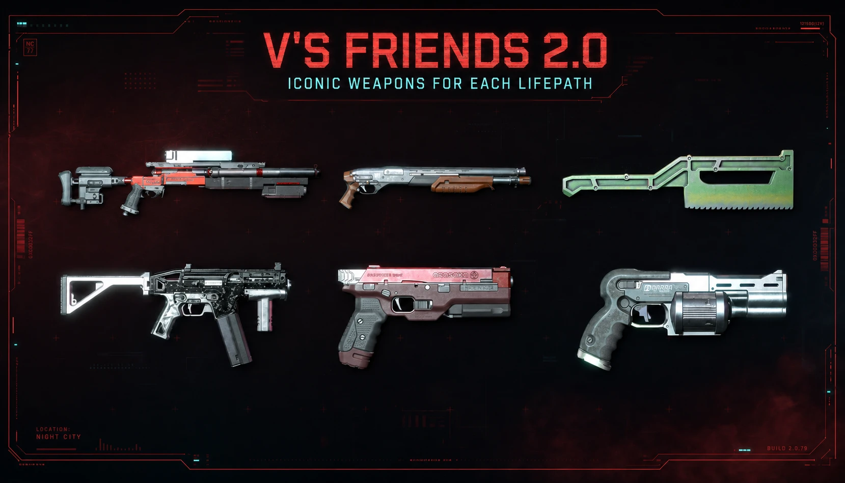 V's friends 2.0 - Iconic Weapon for each Lifepath