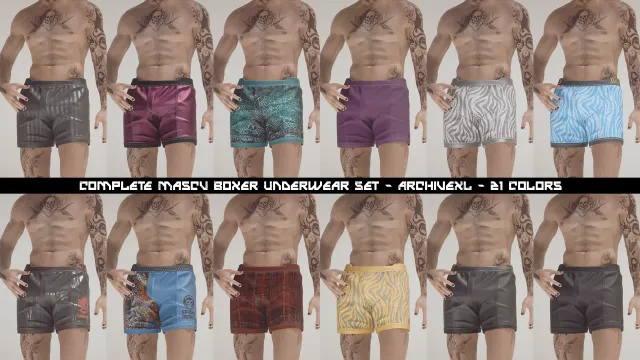 Complete MascV Boxer Underwear Set - ArchiveXL