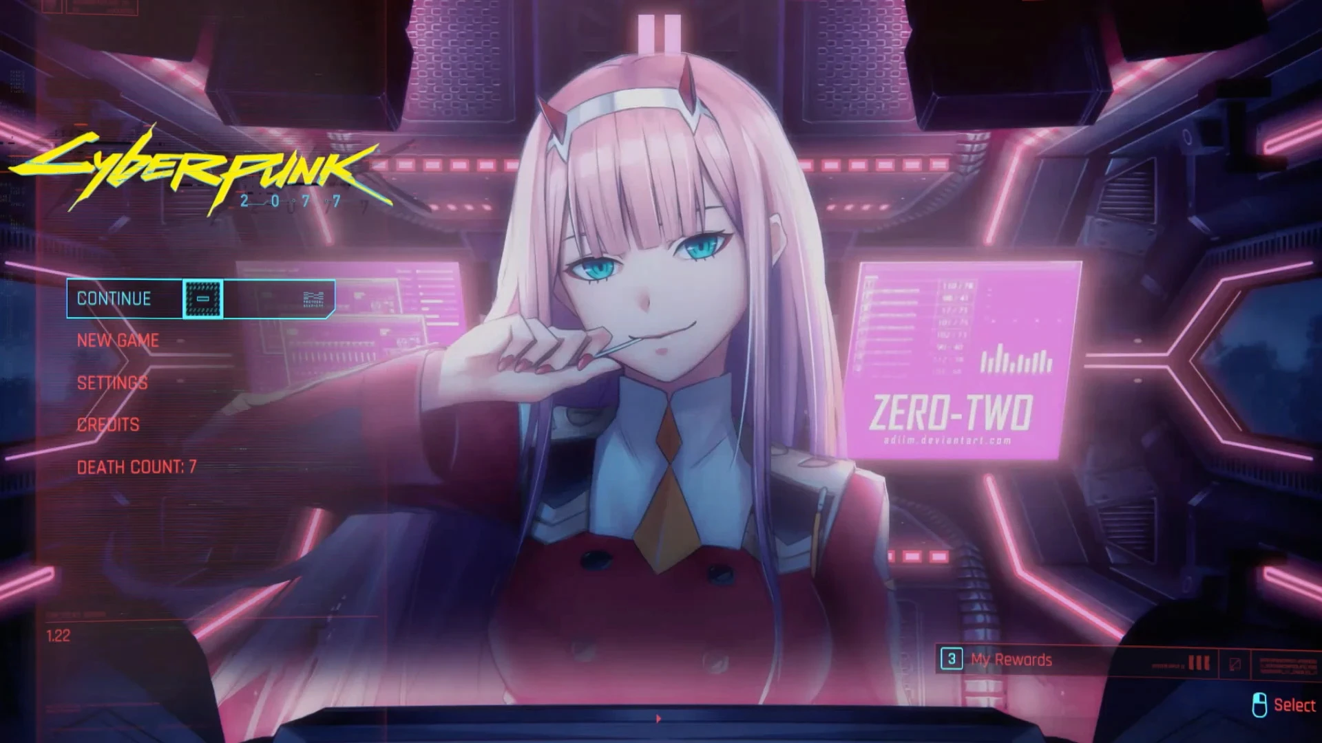 Zero Two - Main Menu Background Replacer (PHANTOM LIBERTY VER)