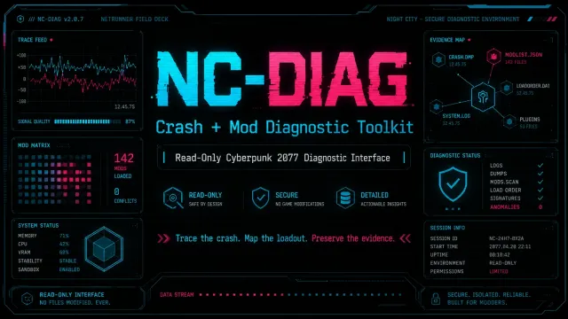 NC-DIAG - Crash and Mod Diagnostic Toolkit