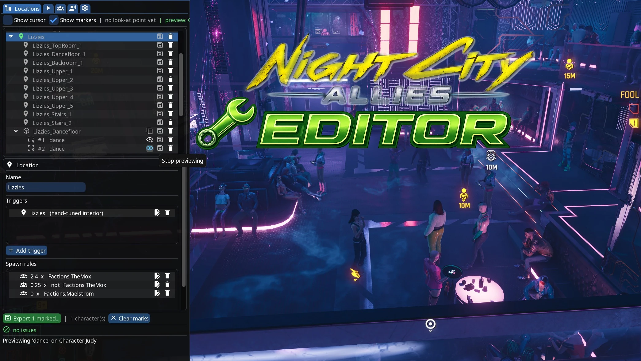 EDITOR for Night City Allies