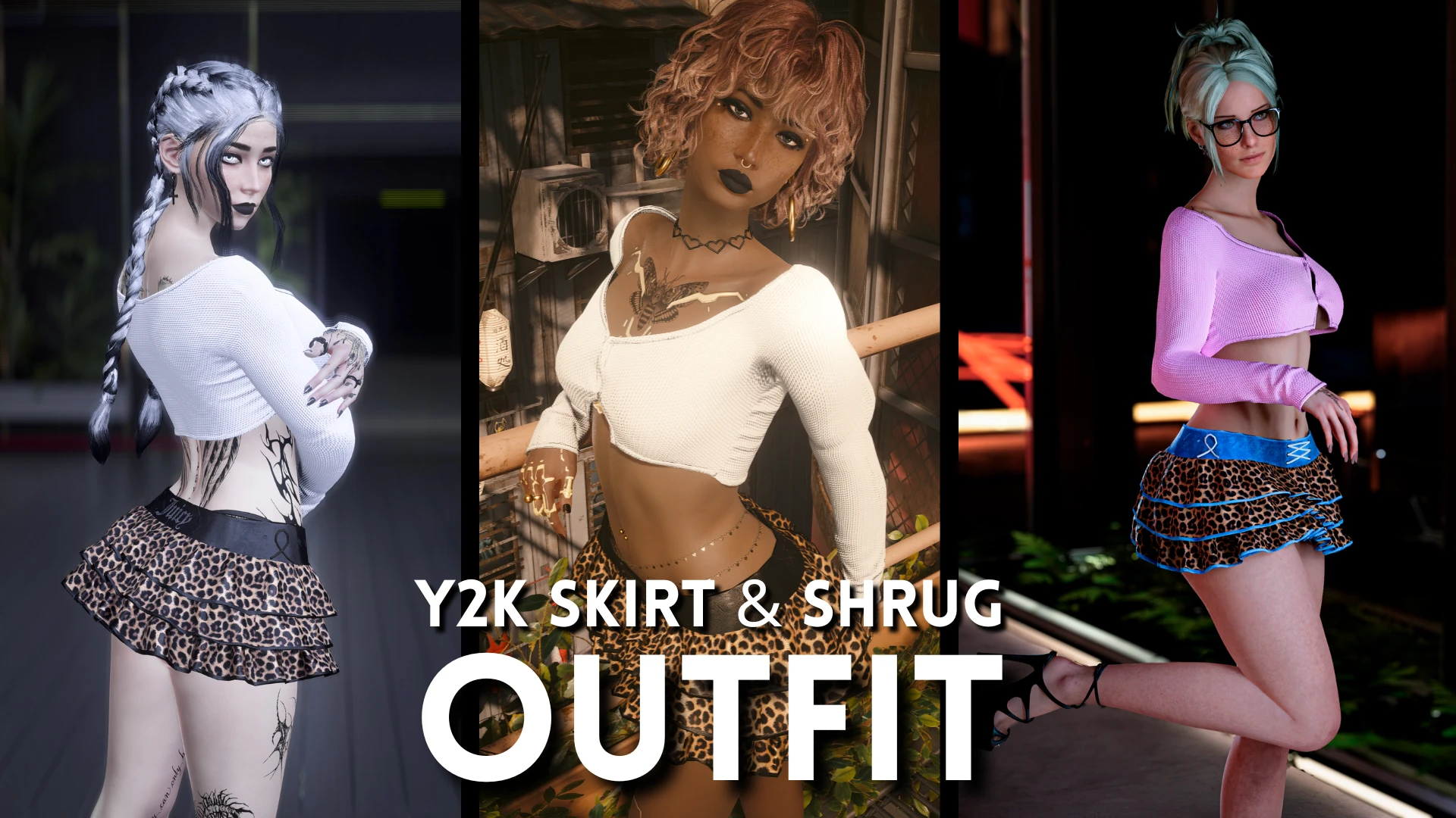 Y2k Skirt and Shrug Outfit