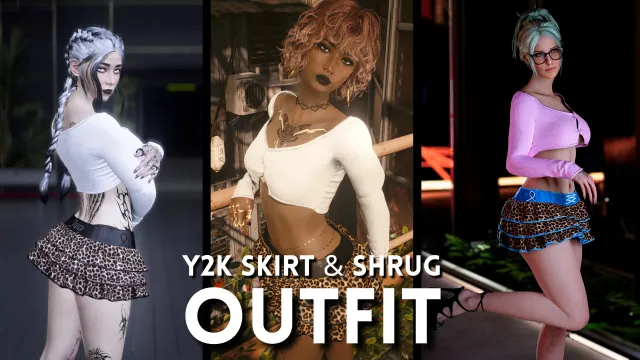 Y2k Skirt and Shrug Outfit