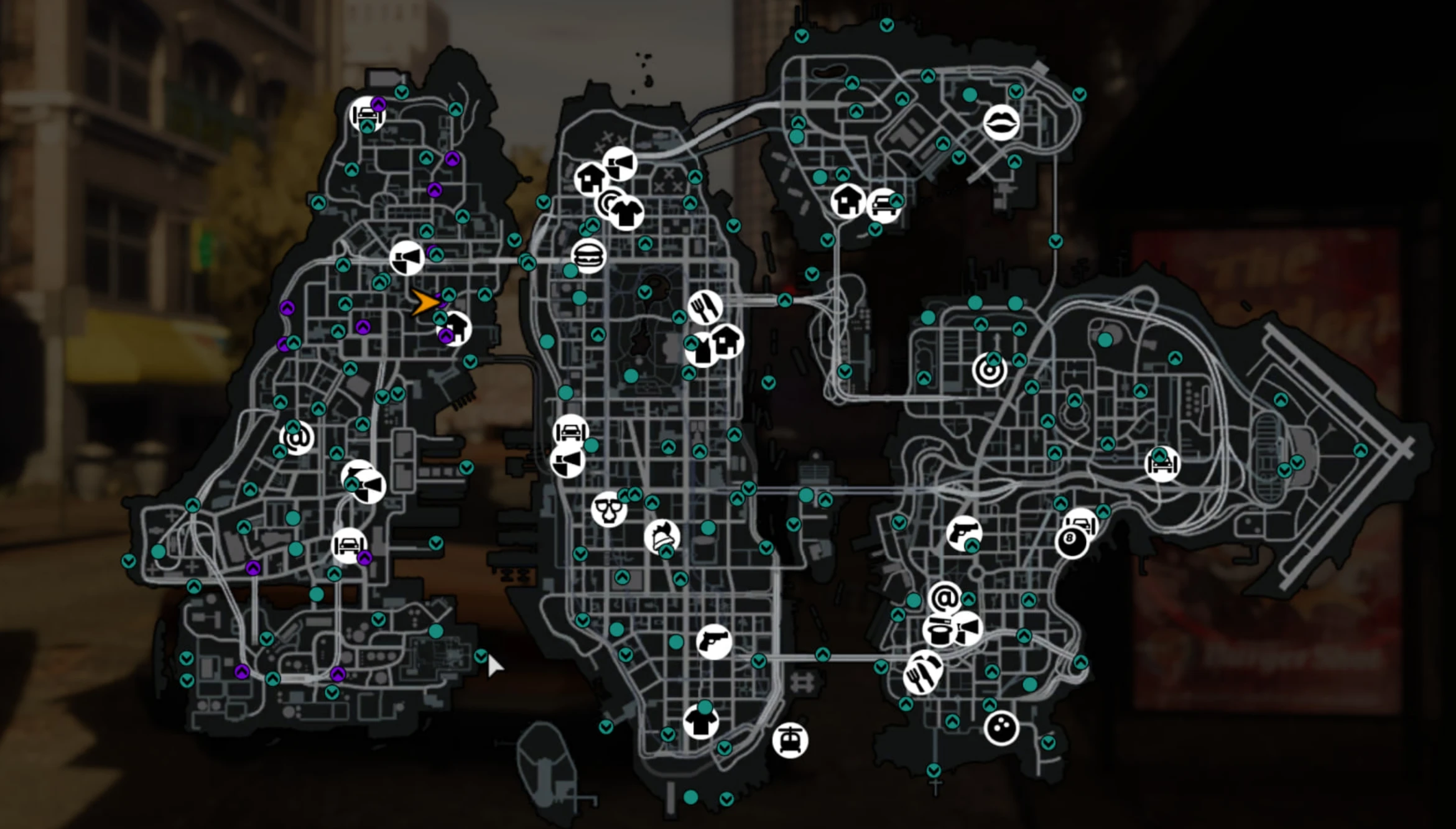 Collectibles on the map - Pigeons Seagulls and Stunt Jumps