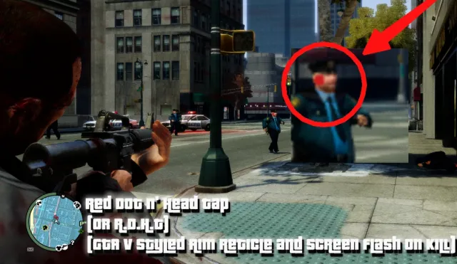 Red Dot n' Head Tap (or R.D.H.T) (GTA V Styled Aim Reticle and Screen Flash On Kill)