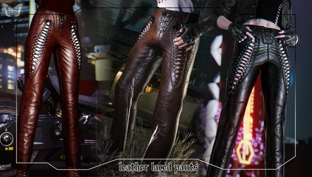 Axellysse - Leather Laced Pants