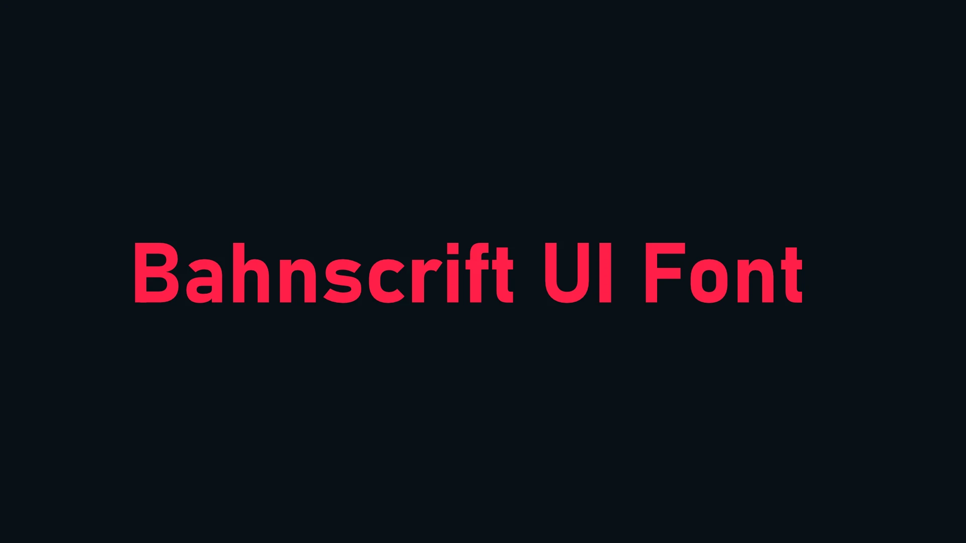 Bahnscrift UI 字体