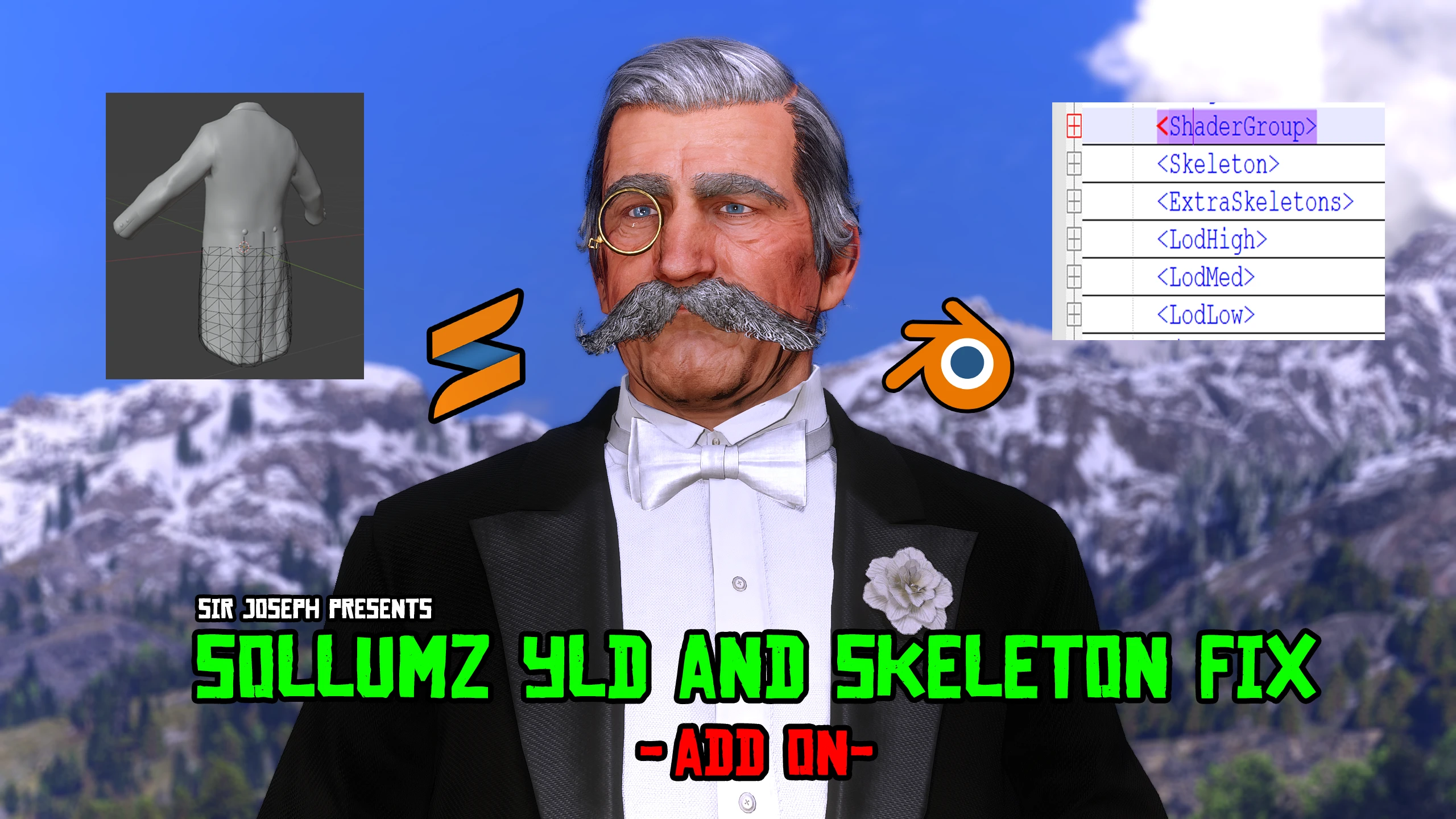 约瑟夫爵士的Sollumz YLD与骨架修复 - 附加组件