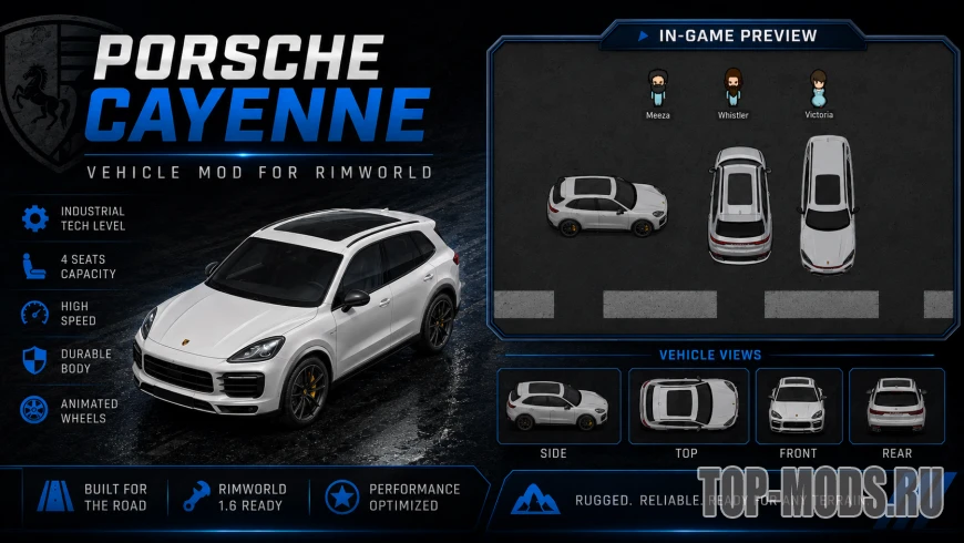 PORSHE CAYENNE TURBO S的Rimworld模组