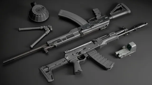AK-12武器家族包(EAA)(沸点)(AK-12 AK-15 AK-19 RPK-16)