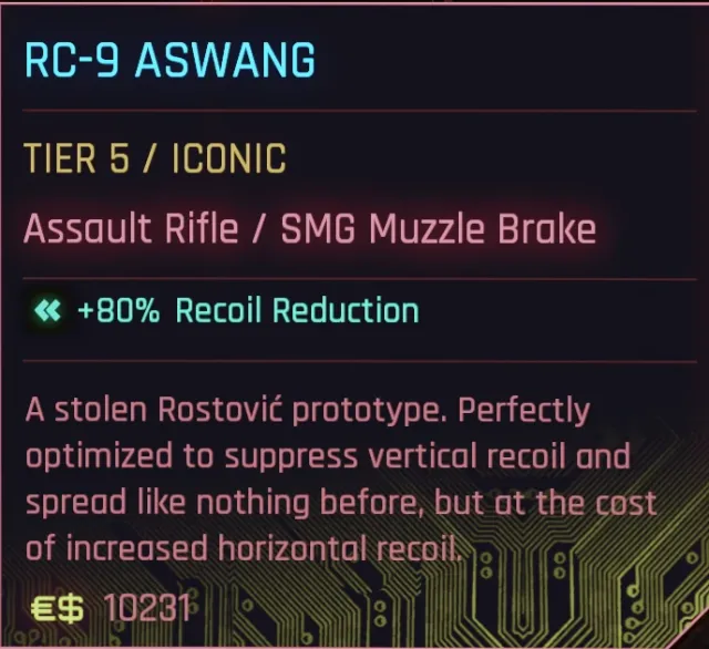 标志性后坐力补偿器枪口 - RC-9 Aswang