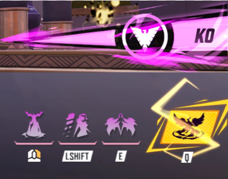 Pink Phoenix vfx. KO和技能UI。