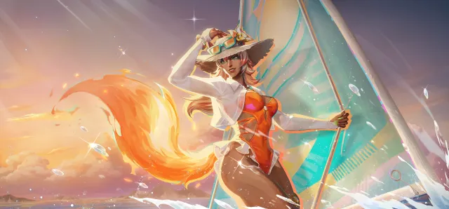 棕色皮肤的白狐