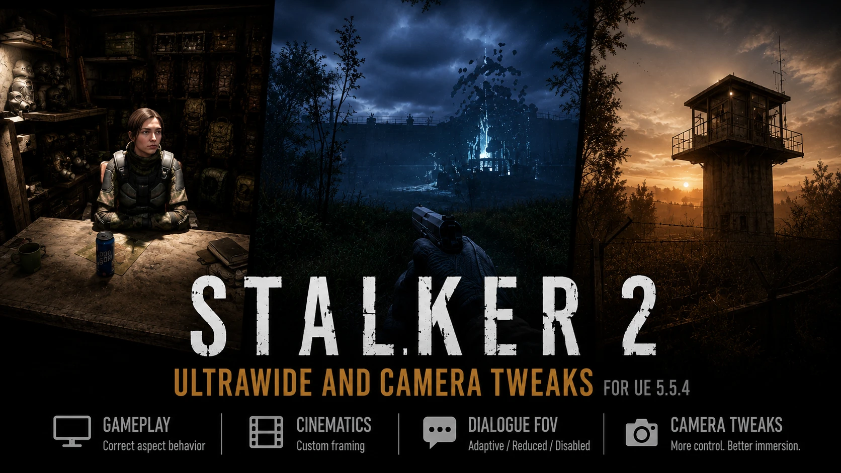 STALKER 2 超宽屏与镜头调整工具,适用于UE 5.5.4