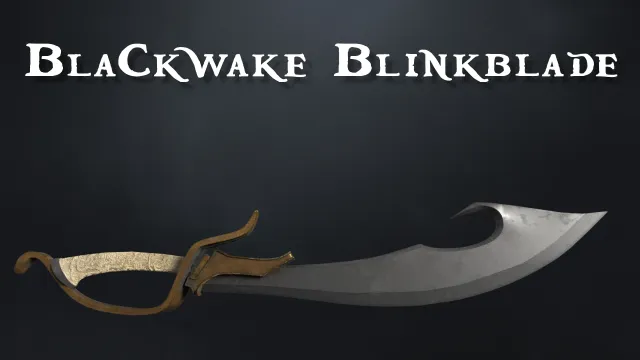 Black Wake Blink Blade (Spell Stealing Cutlass)