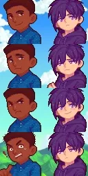 Darker Demetrius和Sebastian的季节性星露谷物语服装Nyapu风格重制版编辑