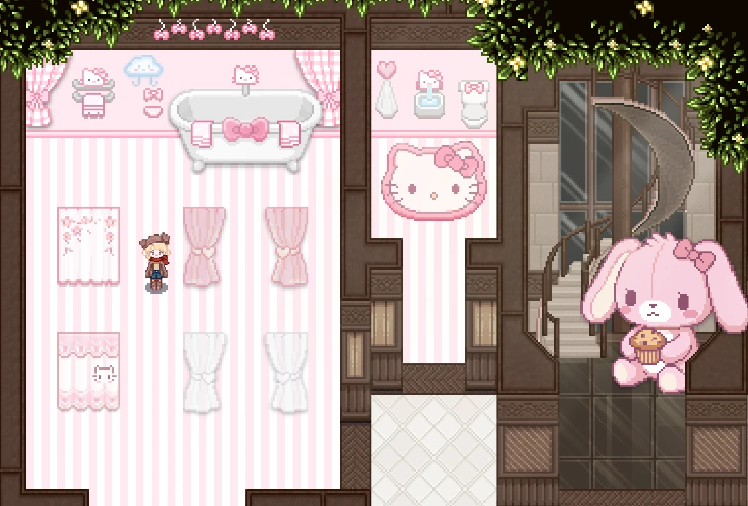 AT_kiko的粉色猫咪家具
