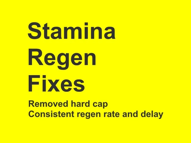 Stamina Regen Fixes
