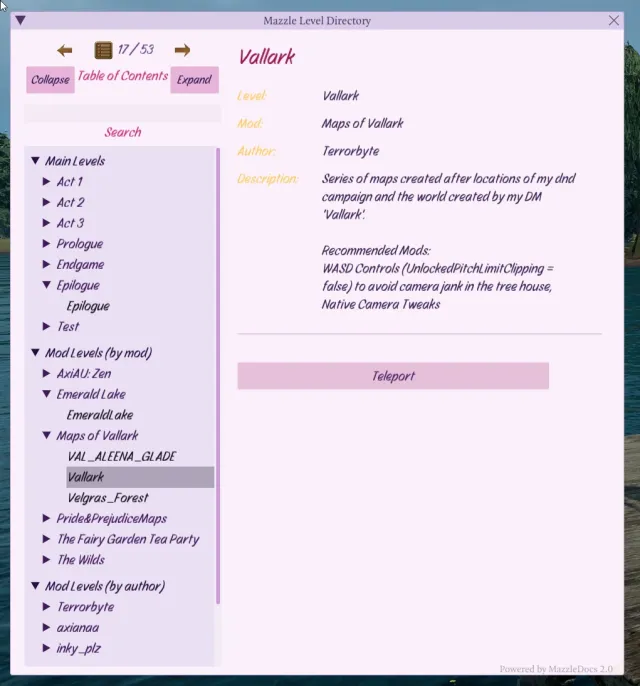 Mazzle's Level Directory