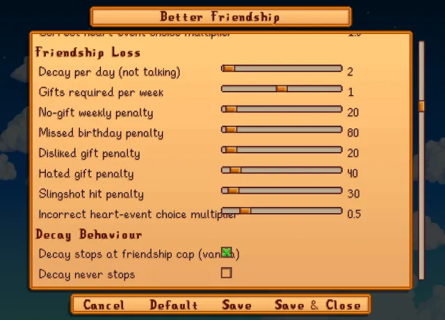 All-in-one Friendship mod