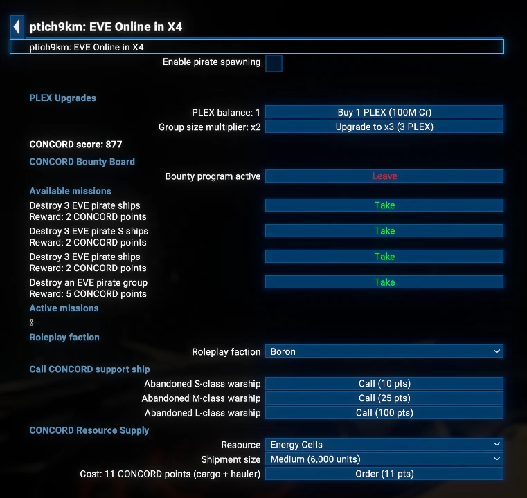 X4中的EVE Online