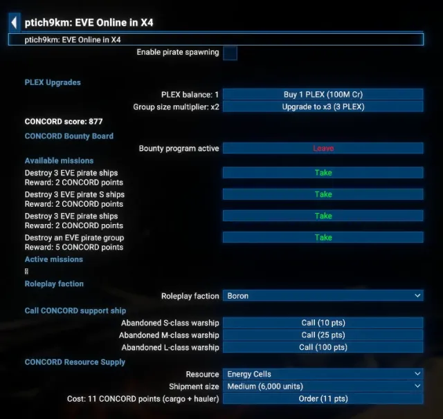 X4中的EVE Online