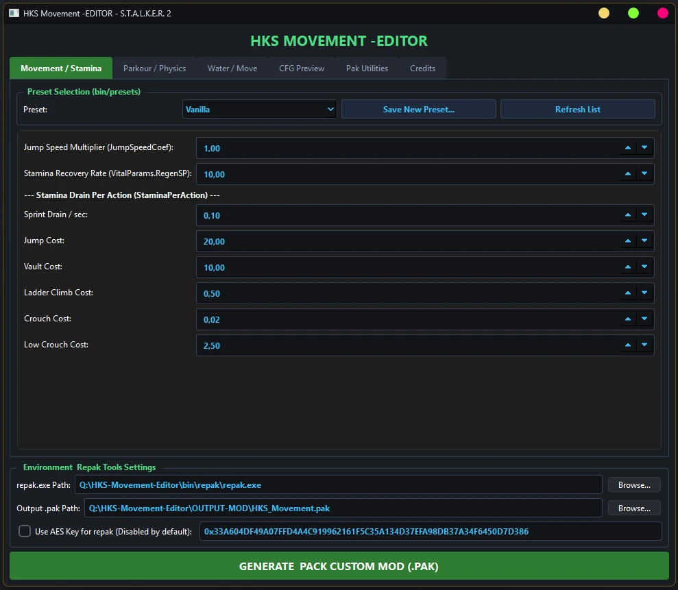 HKS-Movement-Editor