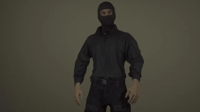 黑色软壳夹克