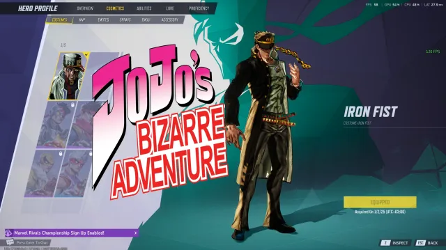 (JoJo的) 空条承太郎 超越铁拳(界面、皮肤与终极技能音效) JJBA