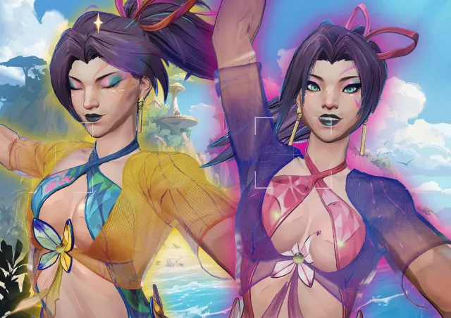 Psylocke - 微风蝴蝶多彩泳衣配色