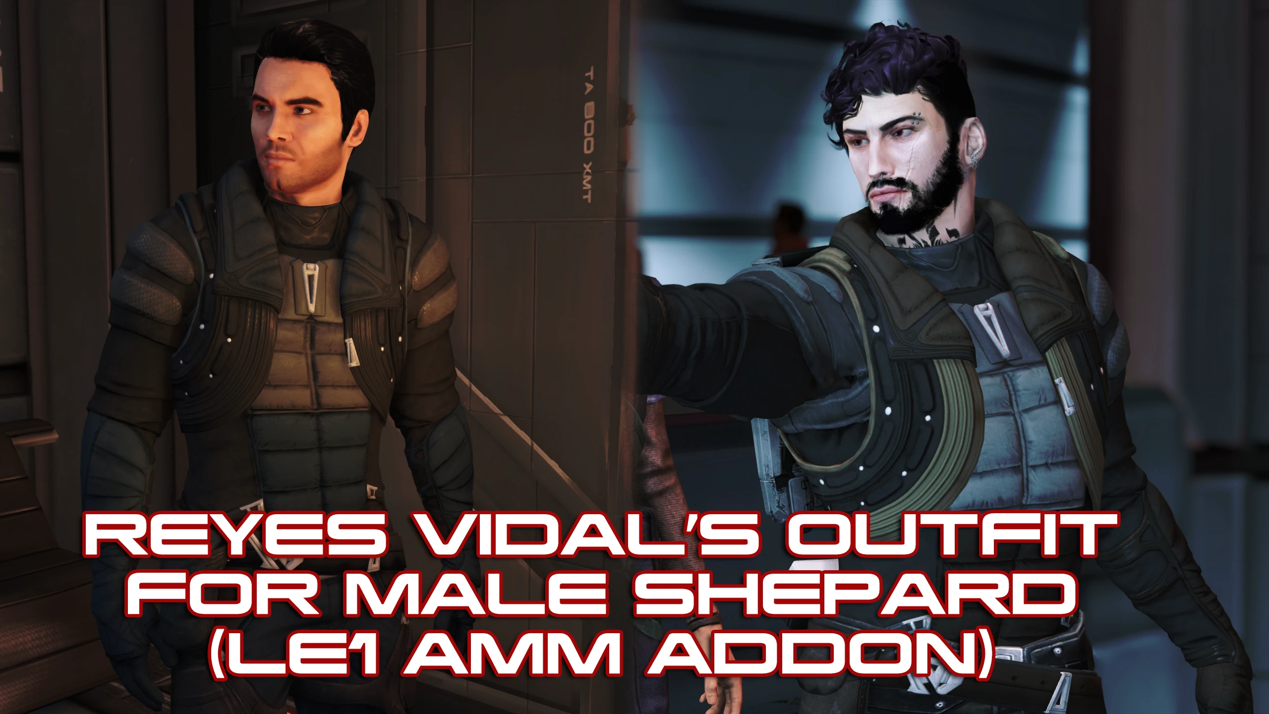 Reyes Vidal的Male Shepard服装(LE1 AMM附加组件)