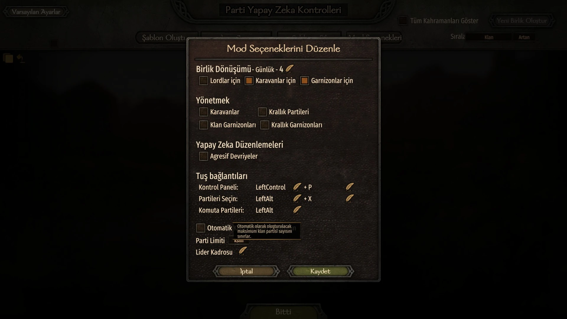 派对AI控制重制版Steam版-土耳其语翻译 (TR YAMA)