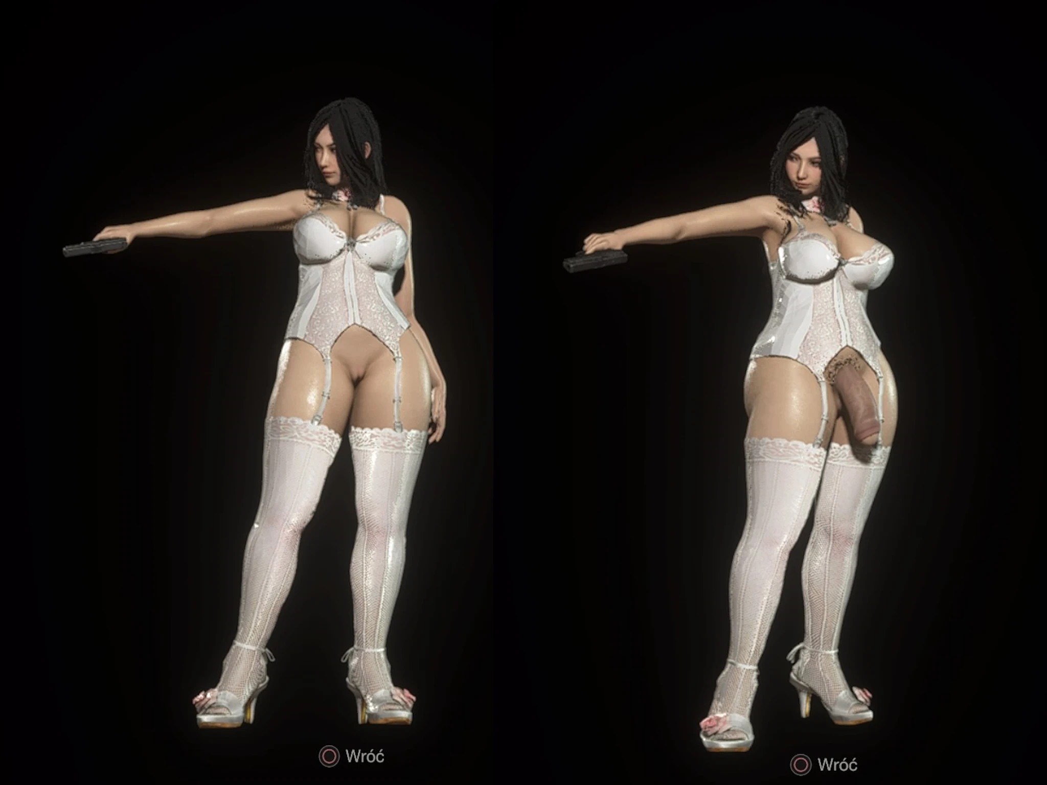 艾达白色服装 有和无扶他 AFR MOD PS4