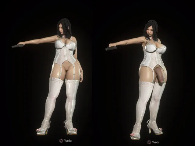艾达白色服装 有和无扶他 AFR MOD PS4