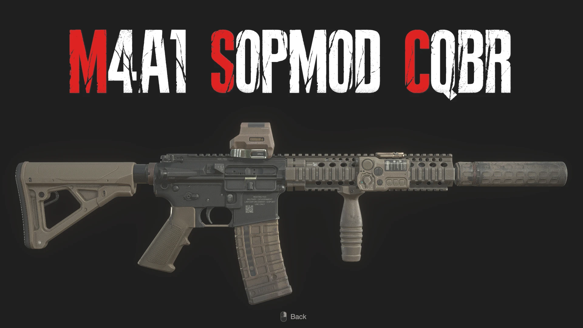 M4A1 SOPMOD步枪 CQBR RE4重制版