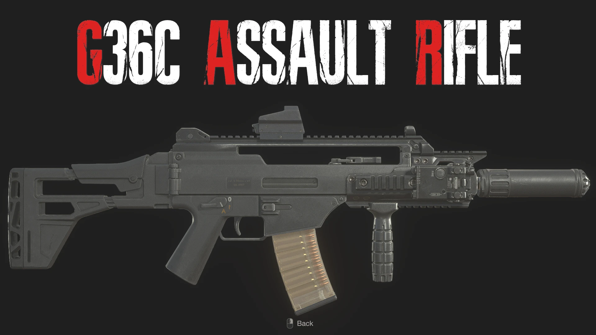 CQBR G36C突击步枪 RE4重制版 4合1现代战争包